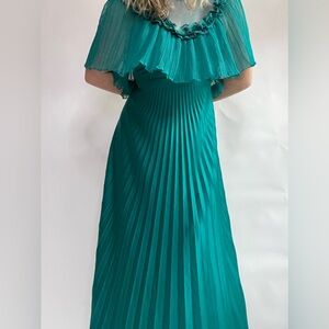 Vintage America Teal Maxi Dress